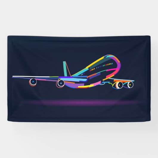 Banderoles Avion abstrait (Horizontal)