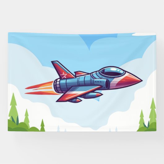 Banderoles avion/avion de chasse (Horizontal)