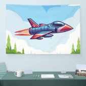 Banderoles avion/avion de chasse (Salon professionnel)