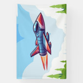 Banderoles avion/avion de chasse (Verticale)