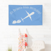 Banderoles Avion sur bleu Personnalisé (En situation)