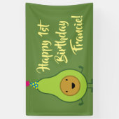 Banderoles Avocado Cute 1er Anniversaire de fête Décor (Vertical)