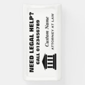 Banderoles Avocat de la loi signe de conseil d'aide juridique (Verticale)