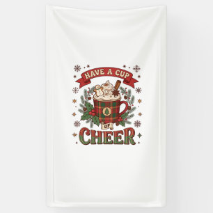 Banderoles Avoir une tasse de Noël Plaid Mug Chocolat chaud B