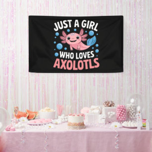 Banderoles Axolotl Mignon Juste Une Fille Qui Aime Les Axolot
