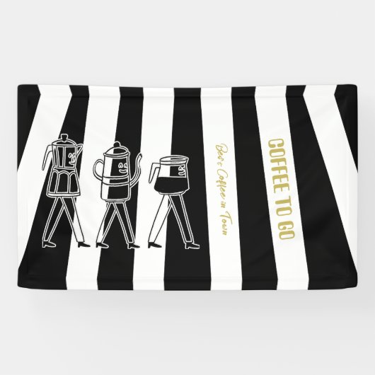 Banderoles B & W Trois Cafetière Cafetière Cafetière Gratuit (Horizontal)