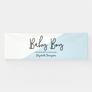 Banderoles Baby Boy Baby shower diagonal moderne