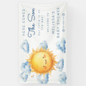 Banderoles Baby Boy Shower Voici le fils (Vertical)