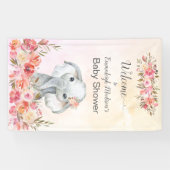 Banderoles Baby Elephant Boho Chic Baby shower Bienvenue (Horizontal)