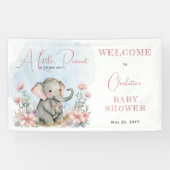 Banderoles Baby Elephant Un Petit Arachide Fille Douche Flora (Horizontal)