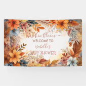 Banderoles Baby in Bloom Fall Floral Frame Baby Shower (Horizontal)