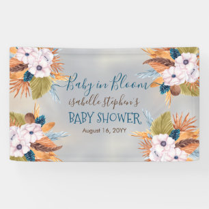 Banderoles Baby in Bloom Pampas Baby shower en herbe Boho ban