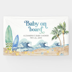 Banderoles Baby on Board Baby shower de plage