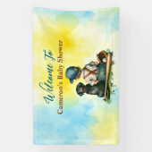 Banderoles Baby shower À Thème Personnalisé De Baseball (Verticale)