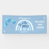 Banderoles Baby shower arc-en-ciel bleu (Horizontal)