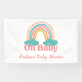 Banderoles Baby shower arc-en-ciel coloré (Horizontal)
