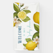 Banderoles baby shower au citron (Verticale)