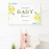 Banderoles Baby shower aux citrons aquarelles (Insitu)