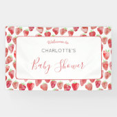 Banderoles Baby shower aux fraises (Horizontal)