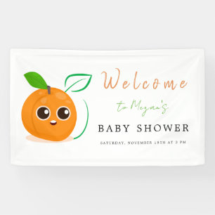 Banderoles Baby shower aux fruits orange Clementine