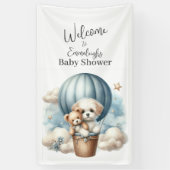 Banderoles Baby shower Balloon Aventure Accueil vertical (Vertical)