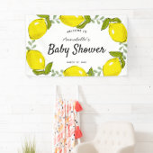 Banderoles Baby shower blanc citron Citrus (En situation)