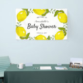 Banderoles Baby shower blanc citron Citrus (Salon professionnel)