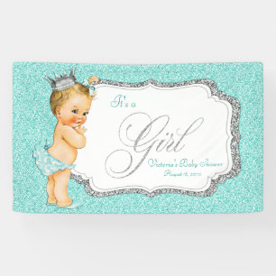 Banderoles Baby Shower Bleu Canard