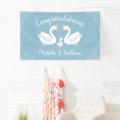 Banderoles Baby shower Blue Boy Swan (En situation)