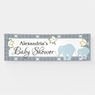 Banderoles Baby shower Blue Elephant Boy