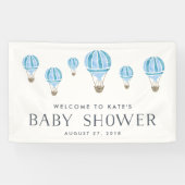 Banderoles Baby shower Blue Hot Air Balloon (Horizontal)