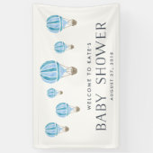 Banderoles Baby shower Blue Hot Air Balloon (Vertical)