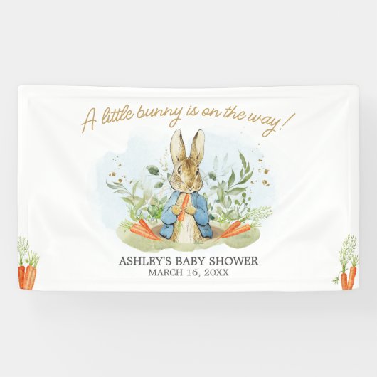 Banderoles Baby shower Blue Peter Rabbit (Horizontal)
