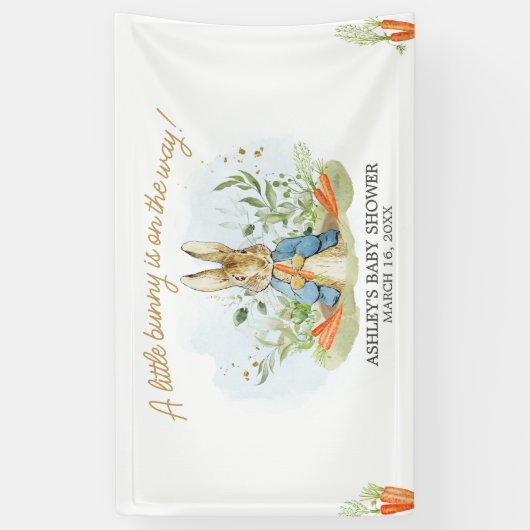 Banderoles Baby shower Blue Peter Rabbit (Vertical)