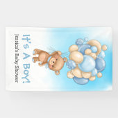 Banderoles Baby shower Blue Teddy C'Est Un Garçon (Horizontal)
