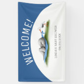 Banderoles Baby shower Blue Welcome Elephant Boy (Vertical)