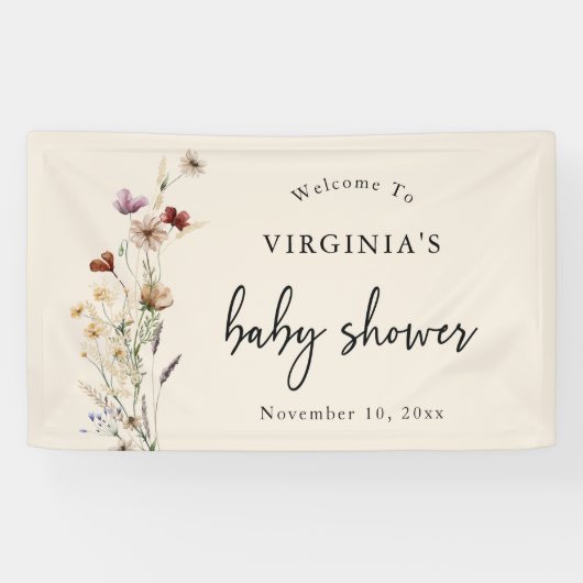 Banderoles Baby shower Boho (Horizontal)