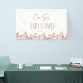Banderoles Baby shower Boho Fleur sauvage en terre cuite (Salon professionnel)