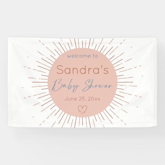 Banderoles Baby shower Boho Sun (Horizontal)