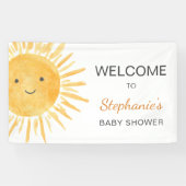 Banderoles Baby shower Boho Sun sans distinction de genre Bie (Horizontal)