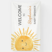 Banderoles Baby shower Boho Sun sans distinction de genre Bie (Vertical)