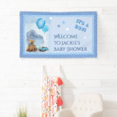 Banderoles Baby-Shower C'est un garçon ! (En situation)