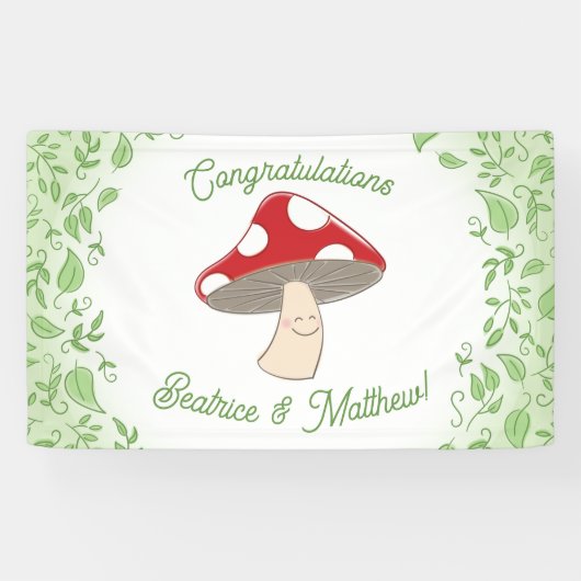 Banderoles Baby shower champignon (Horizontal)