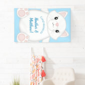 Banderoles Baby shower chat Kitty Blue (En situation)