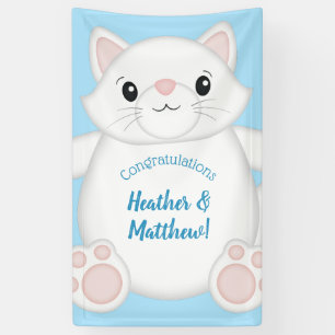 Banderoles Baby shower chat Kitty Blue