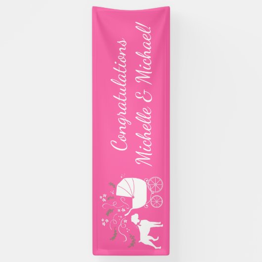 Banderoles Baby shower Chien Boxer Chien Chien Chien Chien ro (Vertical)