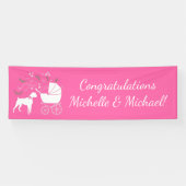 Banderoles Baby shower Chien Boxer Chien Chien Chien Chien ro (Horizontal)