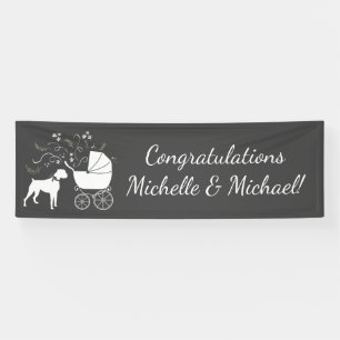 Banderoles Baby shower Chien Boxer Chien Chien Chien Gris Pup