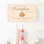 Banderoles Baby shower Citrouille Automne Bienvenue (En situation)