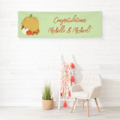 Banderoles Baby shower Citrouille d'automne (En situation)